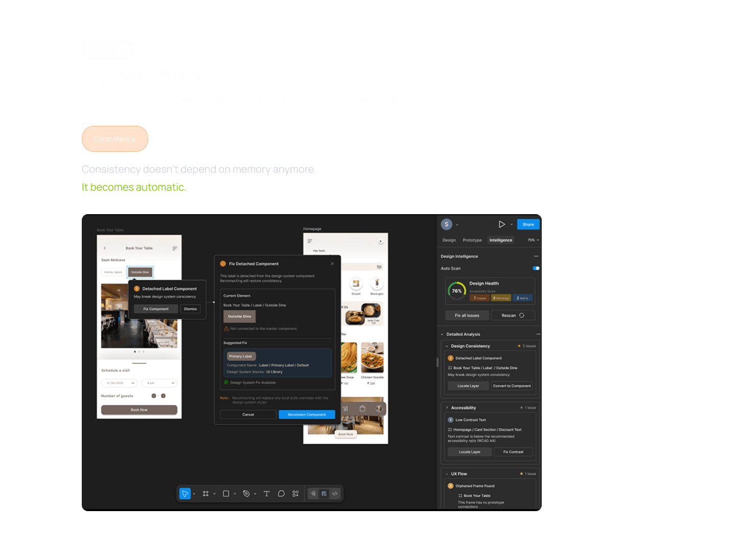 Feature consistency checks
