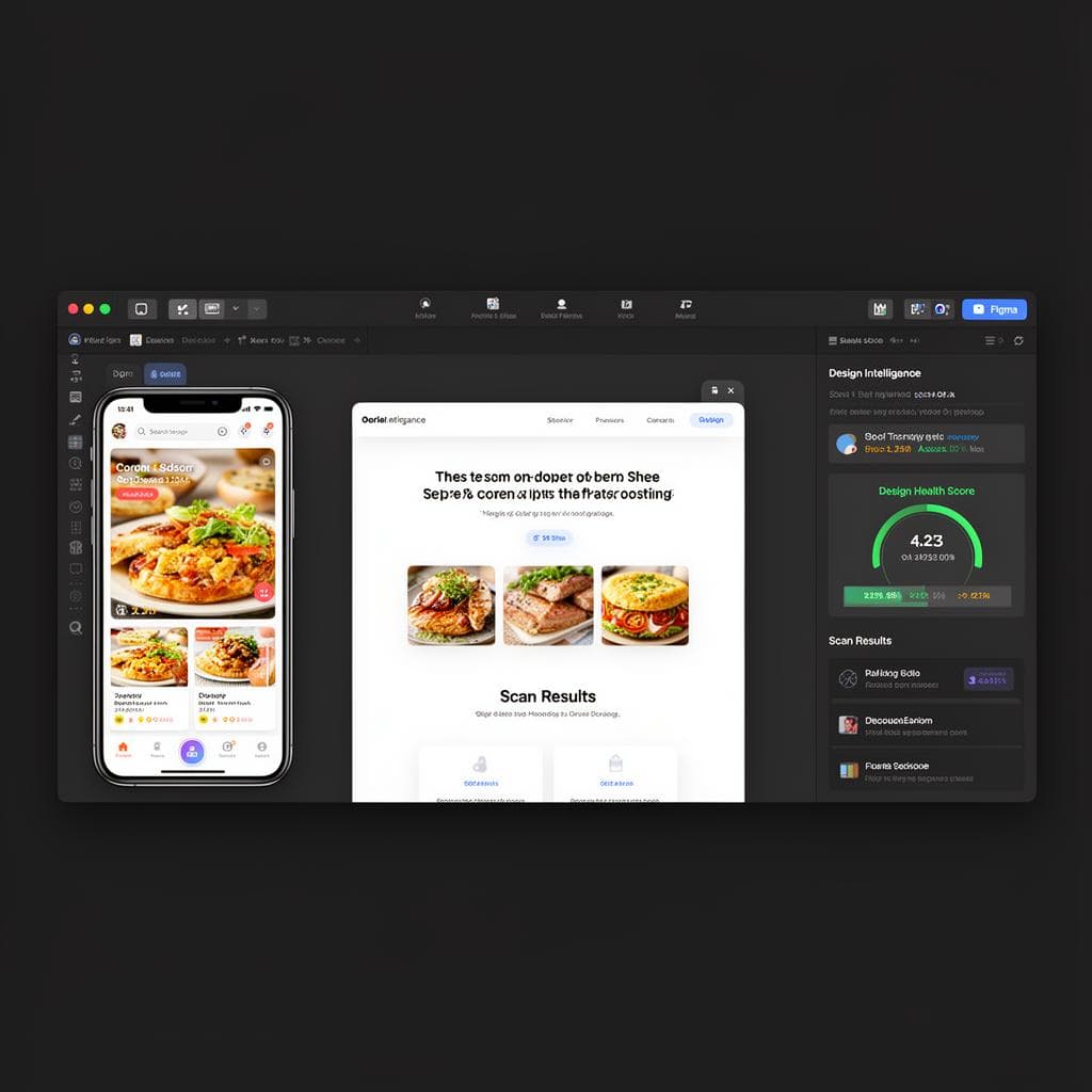 Design Intelligence plugin interface showing Figma integration